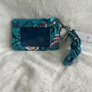 NWT Zip ID & Lanyard - Peacock Garden